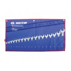 Набор комбинированных ключей, 6-24 мм чехол из теторона, 18 предметов KING TONY 1218MRN 